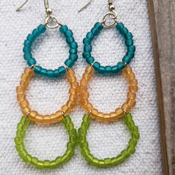 Fun Bold Hoop Earrings, Fun Earrings, Statement Earrings, Bold Jewelry - Picture 3 of 4